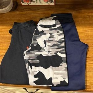 Lot of 3 UA boys sweatpant joggers
